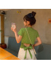 短袖T恤女衣服夏季新款辣妹露背蝴蝶结漏背短款设计感上衣潮