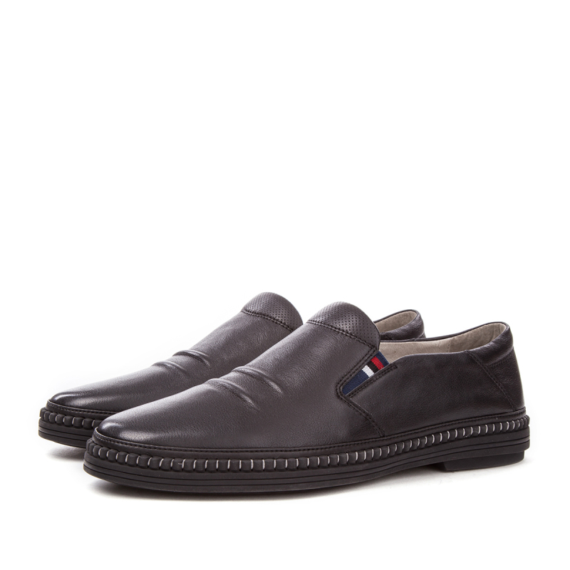 热风hotwind驾车鞋厚底商务休闲一脚套男士皮鞋h44m7109