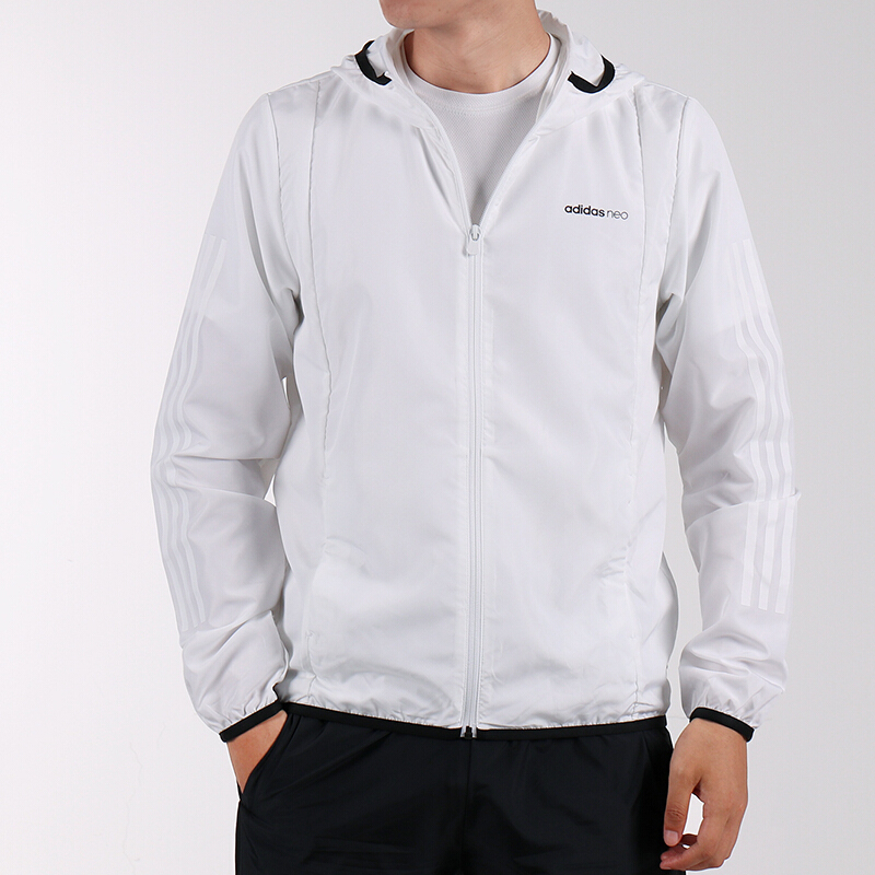 阿迪达斯（ADIDAS）男款运动服休闲舒适连帽夹克外套DU2406