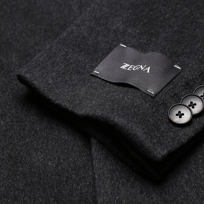 杰尼亚 Z ZEGNA 男士羊毛中长款大衣外套297731 4GJ3G0