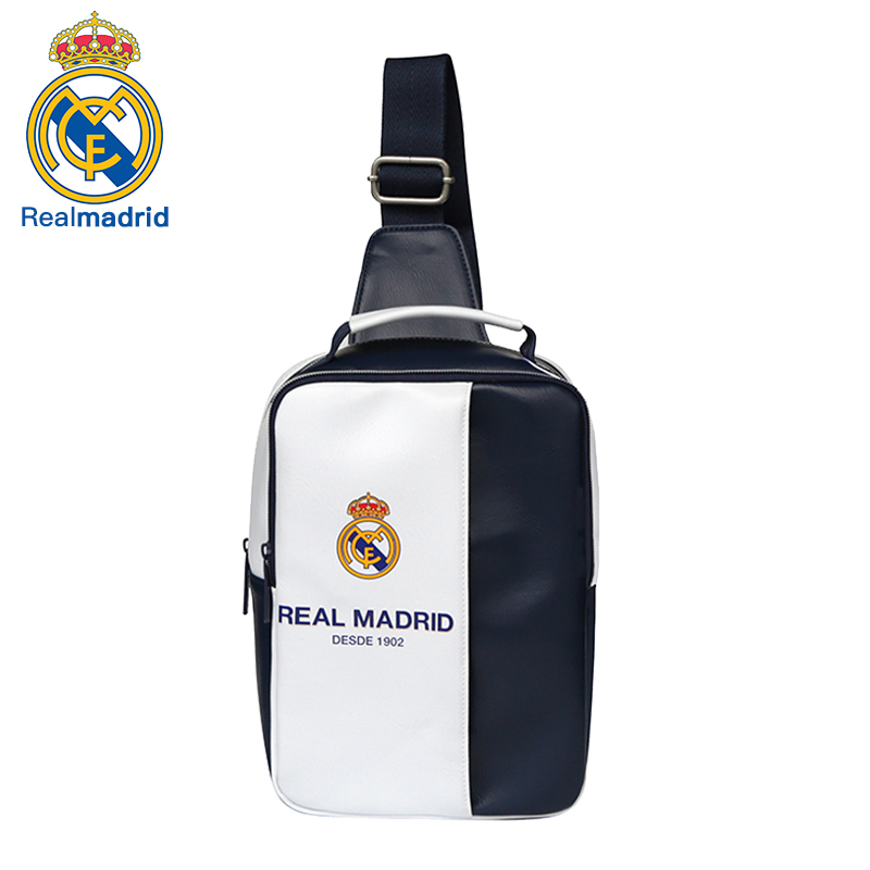 皇家马德里Realmadrid官方正品时尚男女士多功能大容量手提运动户外登山休闲健身训练商旅行电脑单肩小挎书包背包白色