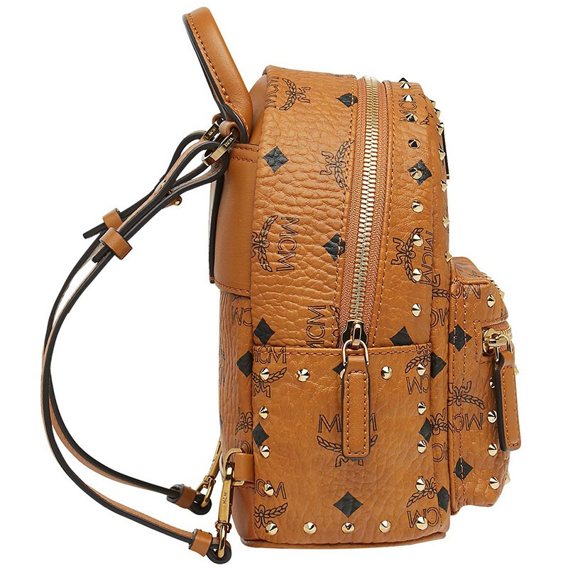 mcm女士棕色人造革超迷你双肩背包mmk8ave04co001