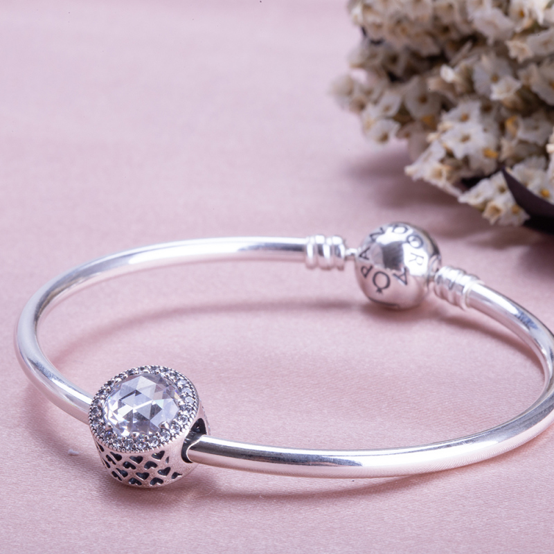 PANDORA潘多拉 闪亮的心 925银 女士串饰-791725CZ