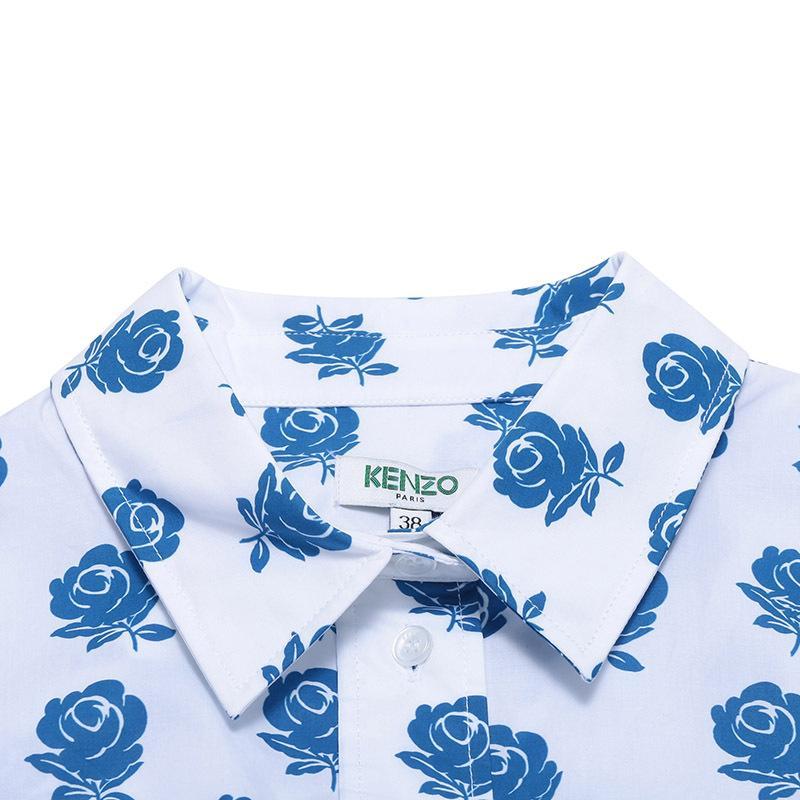 Kenzo 高田贤三 女款棉质宽松版长袖衬衫 F95 2CH187 54E