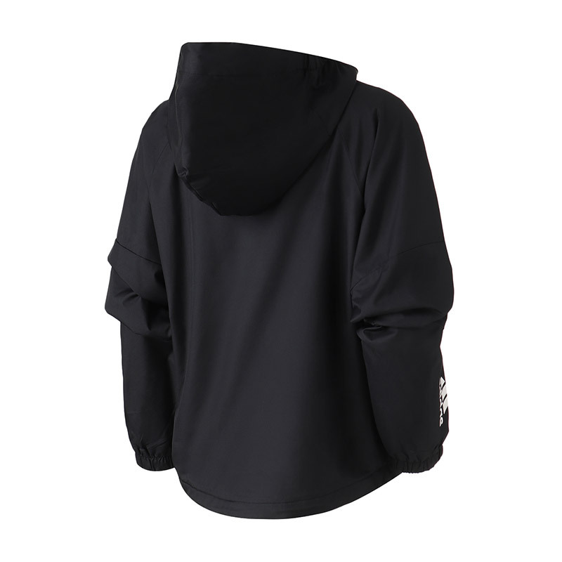 adidas女服外套夹克连帽WND防风休闲运动服DZ0034 L DZ0034黑色