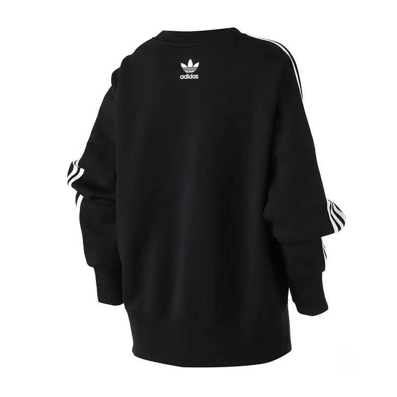 adidas阿迪达斯三叶草女装春季卫衣圆领套头衫DV2667 30 DV2667黑
