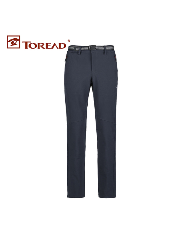 探路者户外男女防泼水弹力越野软壳裤HAMF91041