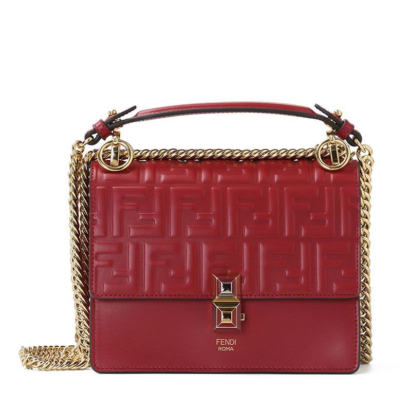FENDI/芬迪 女包KAN I浮雕压纹小号链条单肩斜挎包 8M0381图片