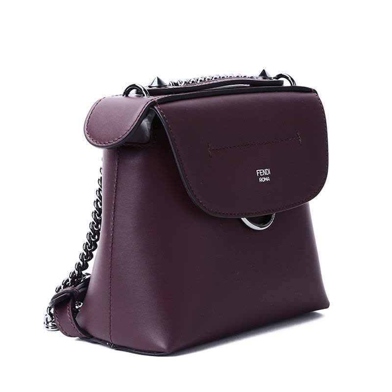 FENDI/芬迪 女包BACK TO SCHOOL迷你圆环磁扣拎斜挎双肩背包 8BZ041 19x17x9CM图片