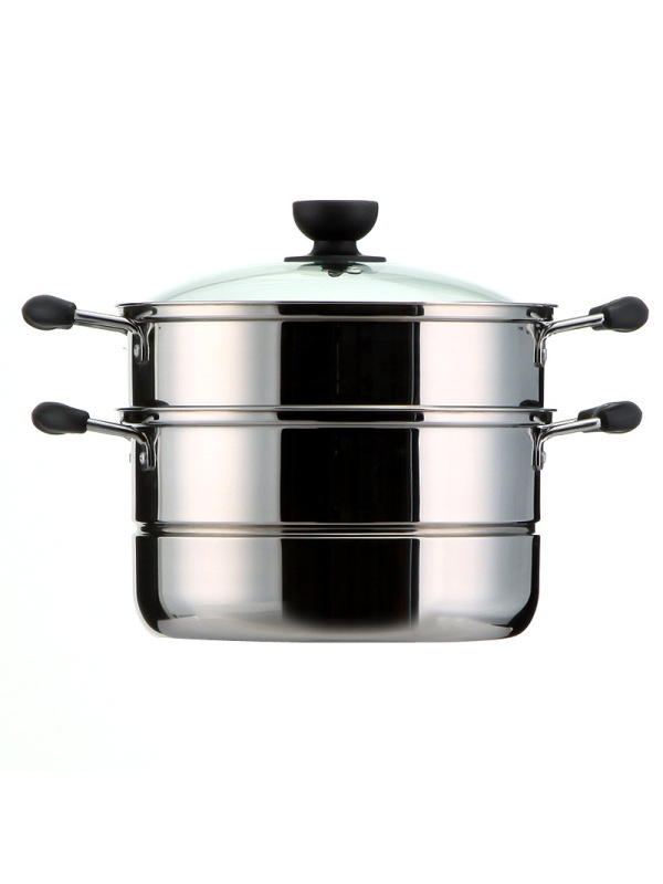 苏泊尔supor好帮手304不锈钢双层复底28cm蒸锅燃气电磁炉通用蒸笼sz