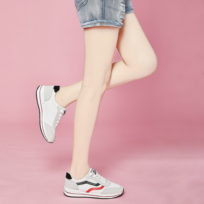图思龙女士休闲板鞋女时尚网面女鞋子