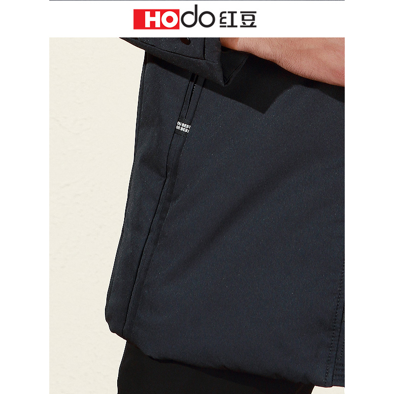 HODO红豆男装冬季男士羽绒服轻时尚气质连帽中长款运动风羽绒服男外套