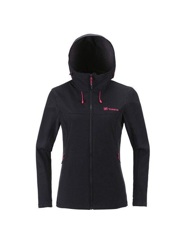 探路者冬户外防风外套舒适女式越野软壳衣HAEF92036