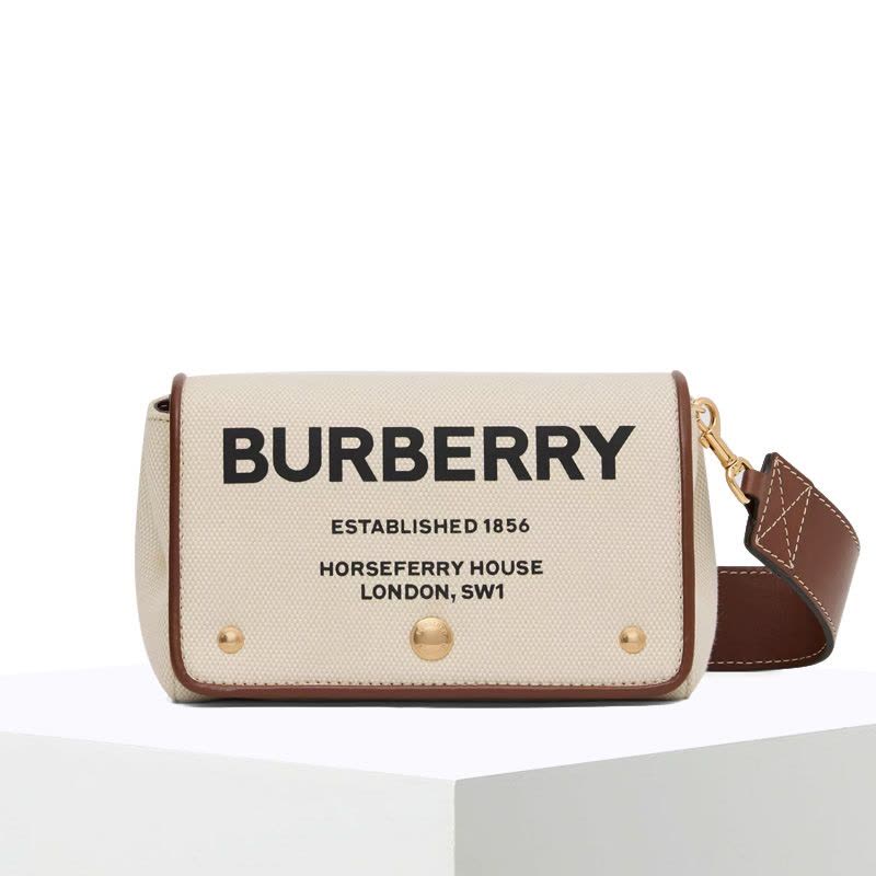 预订 20新款 BURBERRY Horseferry 帆布 斜挎包8026608图片
