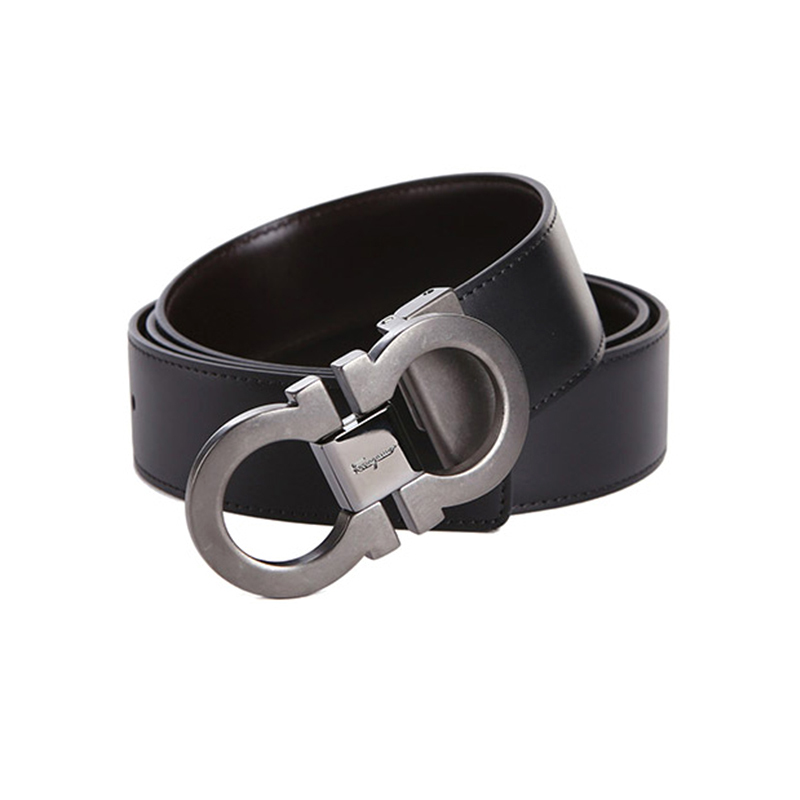 Ferragamo 菲拉格慕 皮带 黑色牛皮板扣logo箱包配件腰带100 CM 679535 064455