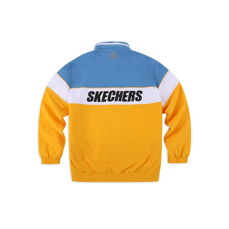 skechers斯凯奇男子撞色拼接梭织休闲外套黄子韬同款 SMAMS19D015