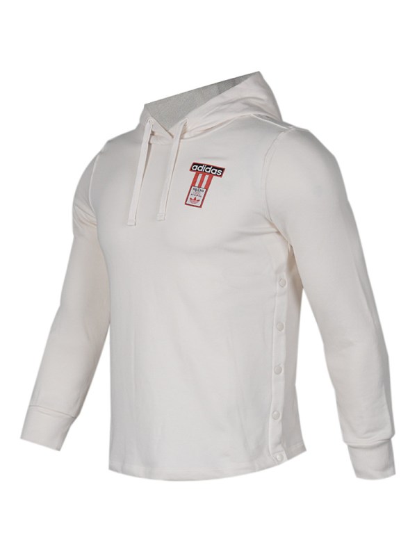 阿迪达斯三叶女上衣秋季连帽套头衫运动休闲卫衣DH4666