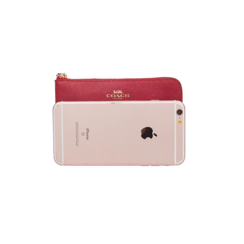 coach纯皮小号手机包手拿包