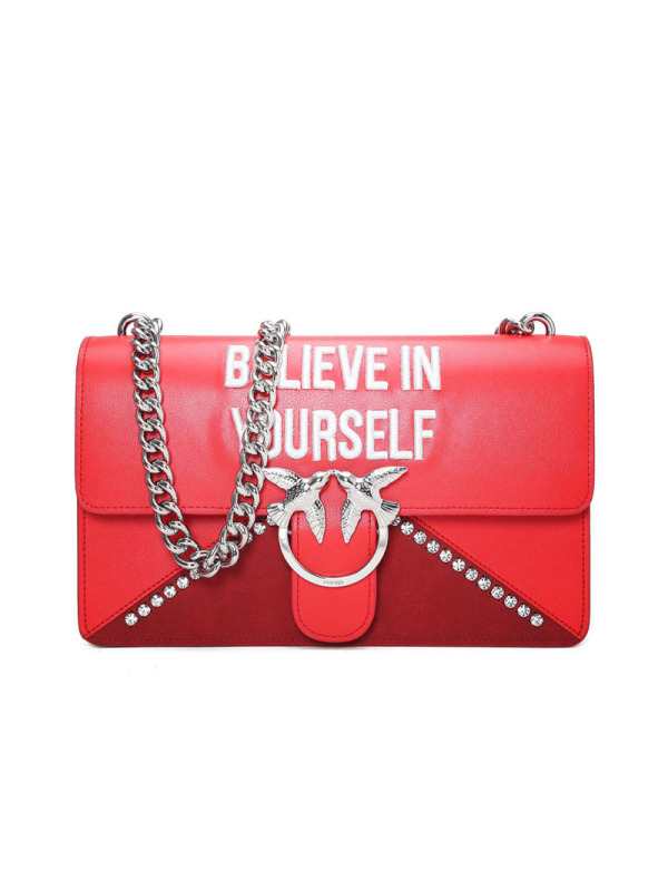 Pinko/品高 LOVE BELIEVE IN YOURSELF 单肩包 1P212V