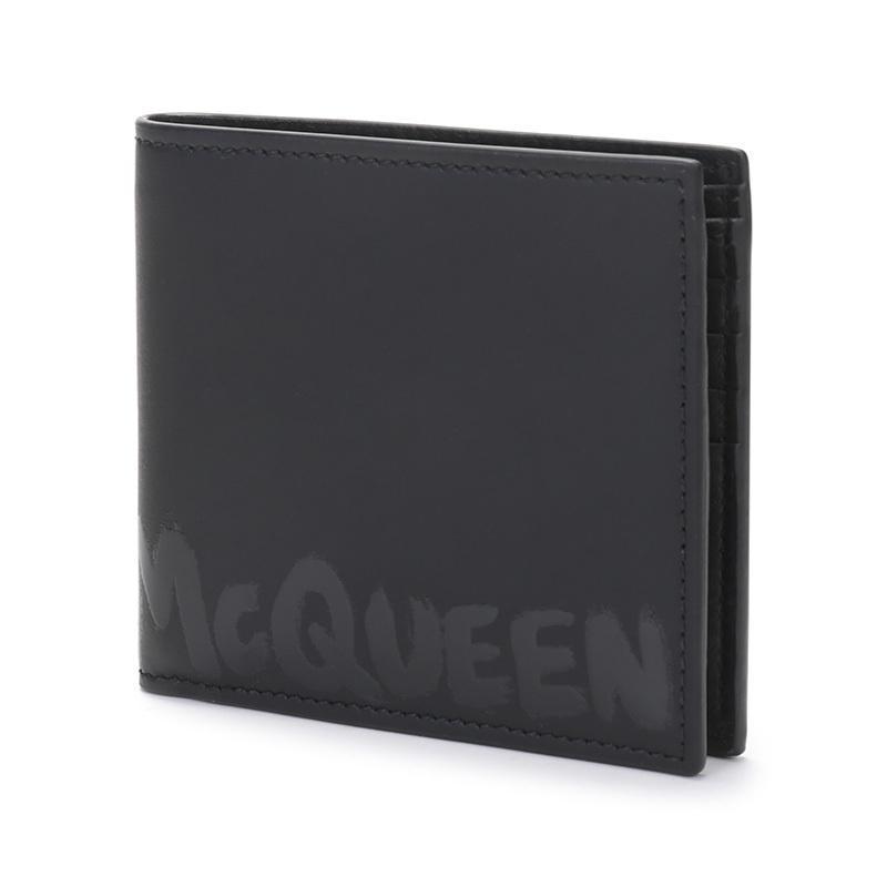 亚历山大·麦昆 ALEXANDER MCQUEEN 男士 皮革短款钱包钱夹602137 1AACS