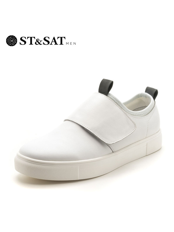 星期六(ST&SAT)男鞋牛皮革圆头平底休闲皮鞋SS73128728