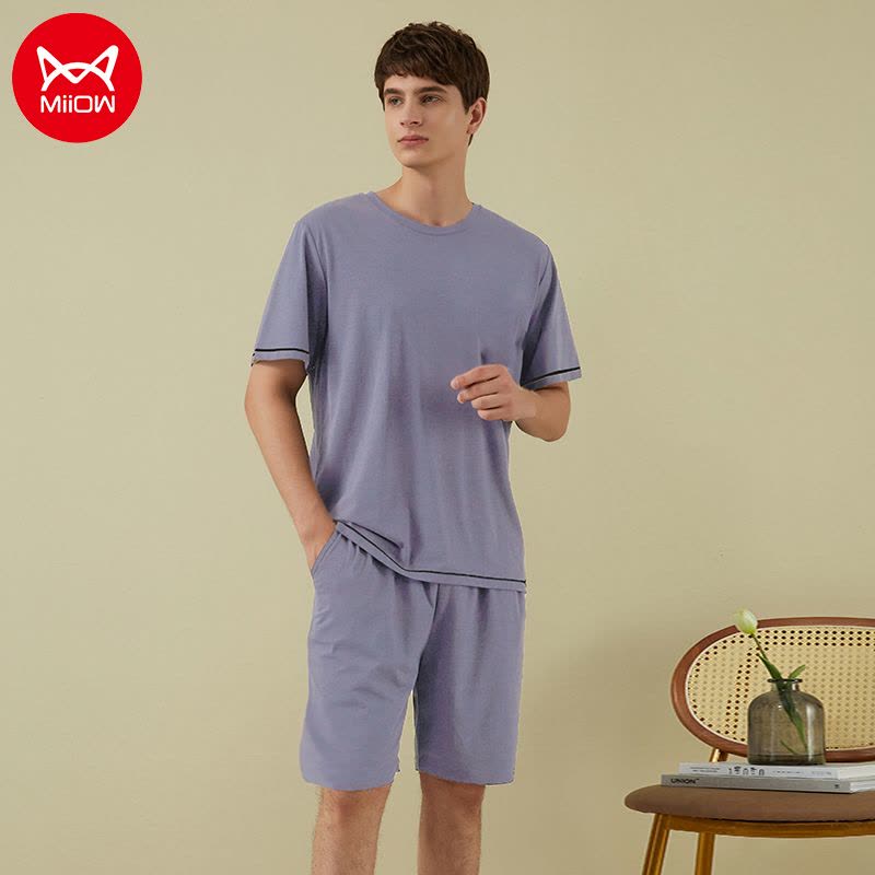 猫人男士女士情侣与家居服套装图片