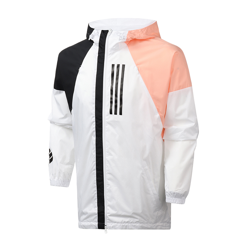 阿迪达斯男服外套夹克2019新款WND防风服休闲运动服EK4626.