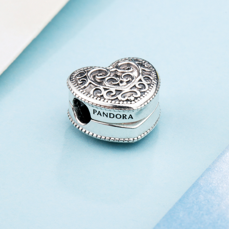 PANDORA潘多拉 爱心藤蔓 925银固定扣-797024