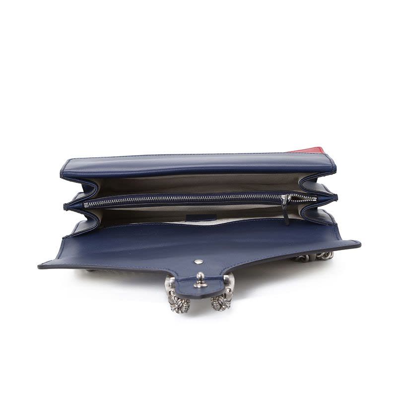 GUCCI 古驰 Dionysus 酒神包 单肩包 斜挎包 链条包 双虎头搭扣粒纹皮403348银扣图片