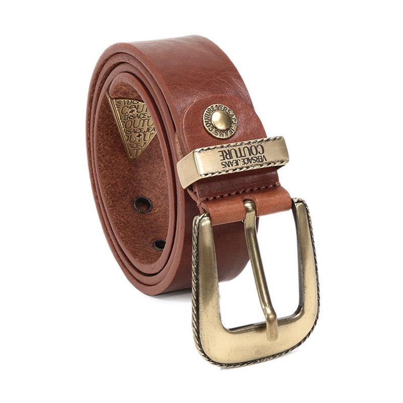 versacejeanscouture范思哲男士皮革仿古做旧针扣式皮带腰带d8yvbf