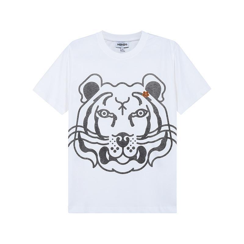 高田贤三 KENZO 女士 K-tiger系列棉质圆领短袖T恤FB6 2TS918 4SA