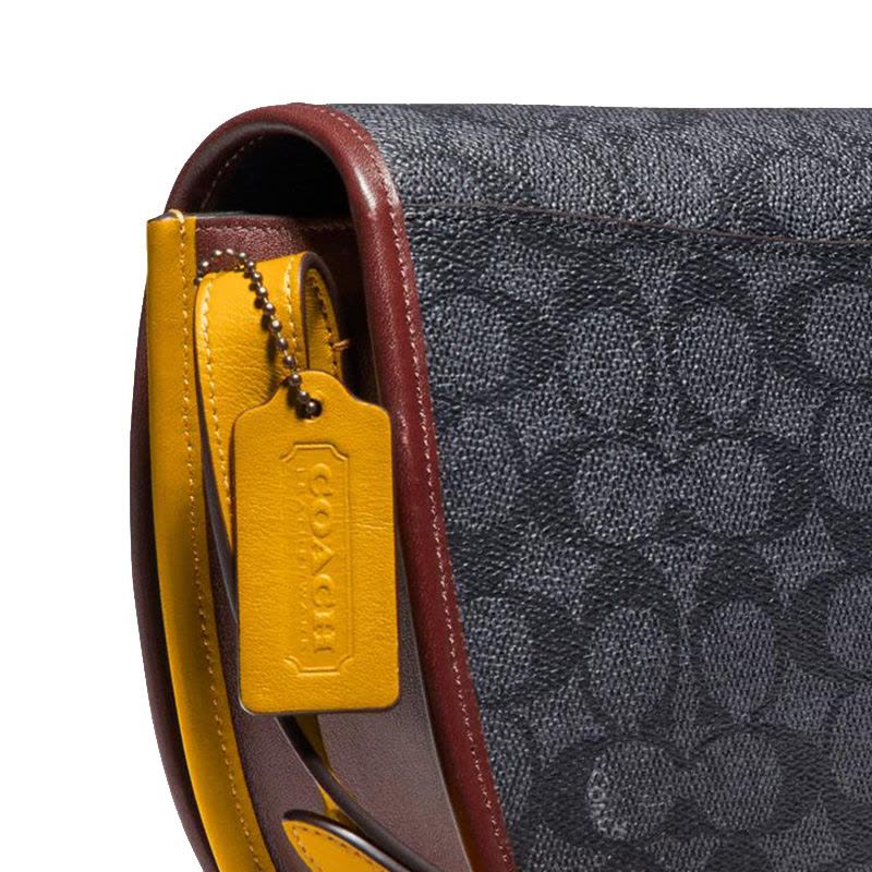 【预定】COACH/蔻驰Saddle 旋转扣单肩包 拼色195 22*19*7CM图片