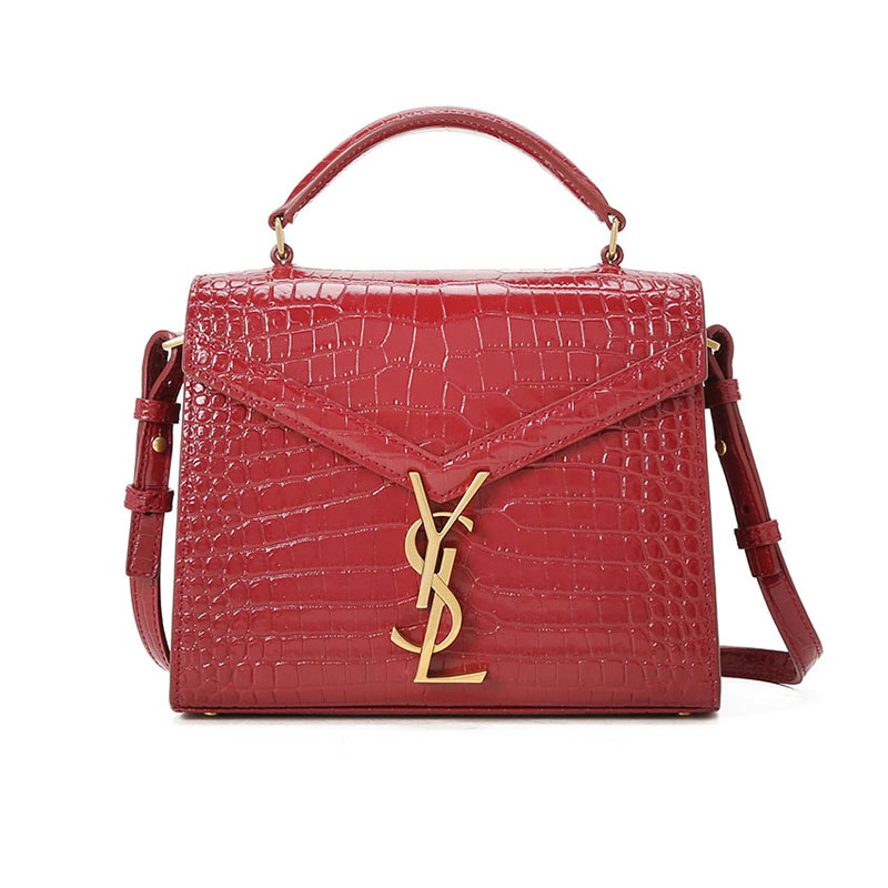 ysl圣罗兰cassandra 女士单肩包 手柄信封包迷你 字母logo623930金扣