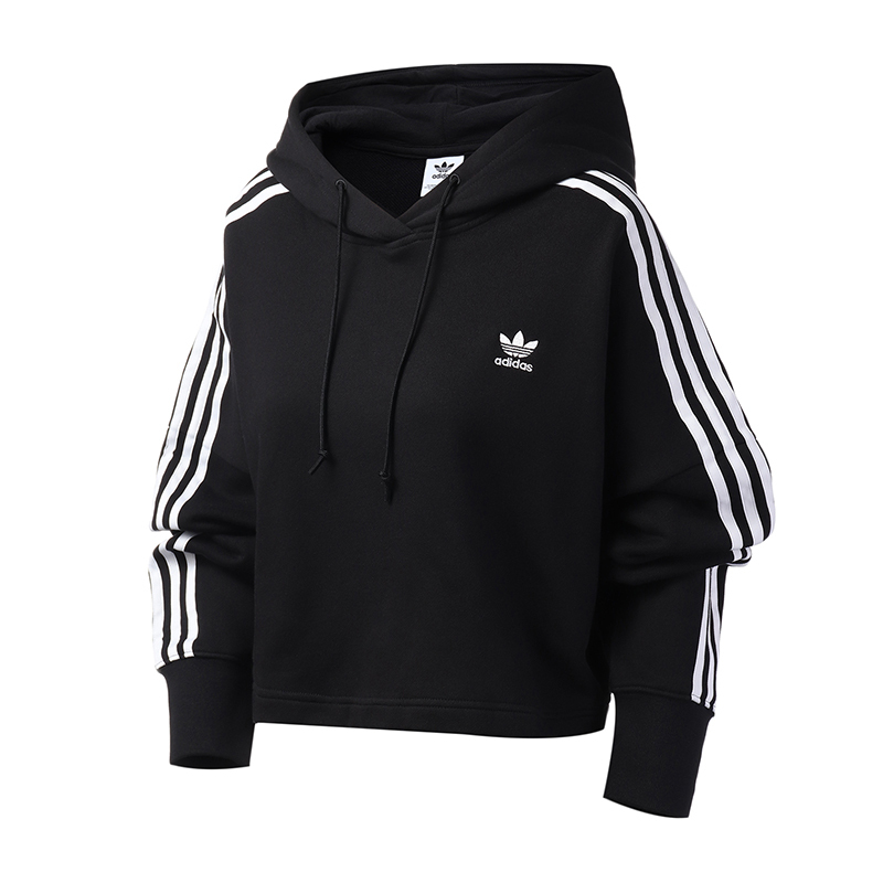 【自营】adidas阿迪达斯三叶草女装运动服休闲针织连帽卫衣ED7554