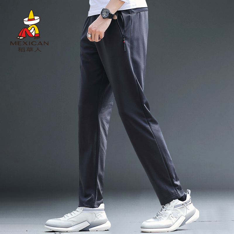 稻草人休闲裤男2019秋冬新品潮流直筒裤子男士加绒加厚保暖男装