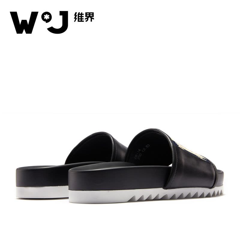 维界夏季潮流版式一字拖鞋青春时尚家用户外两用简约男鞋时尚个性图片