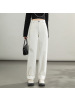 白色牛仔弯刀裤女韩版高腰宽松年春季创意新款水洗镰刀裤