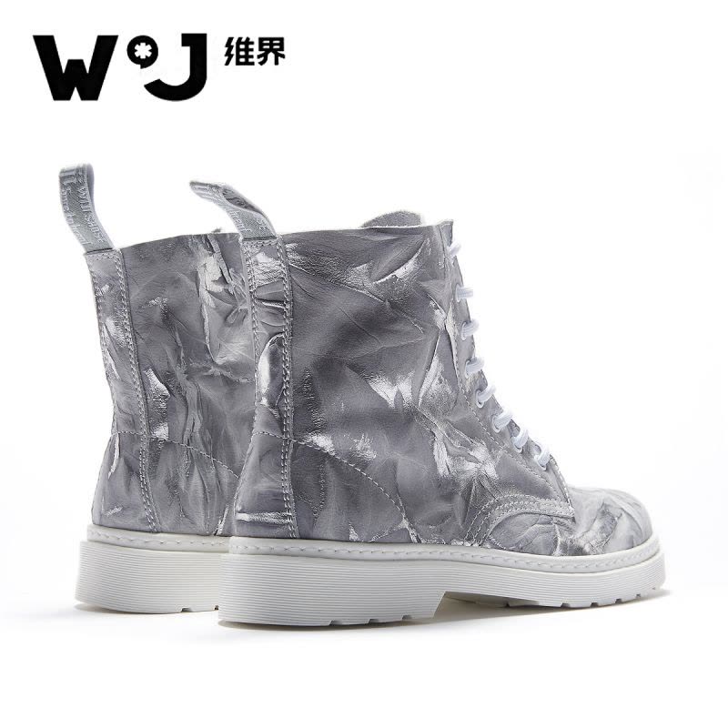 维界男鞋新款韩版真皮时尚潮流马丁靴百搭青年户外个性休闲短靴子图片