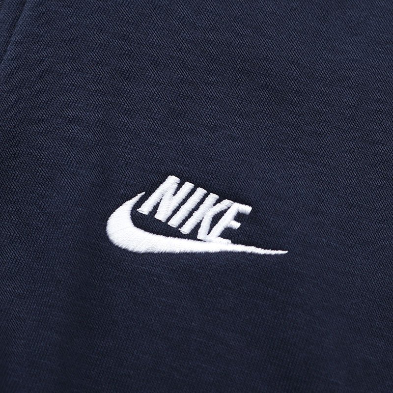 NIKE耐克男装夹克运动休闲黑色针织保暖连帽运动服外套804392