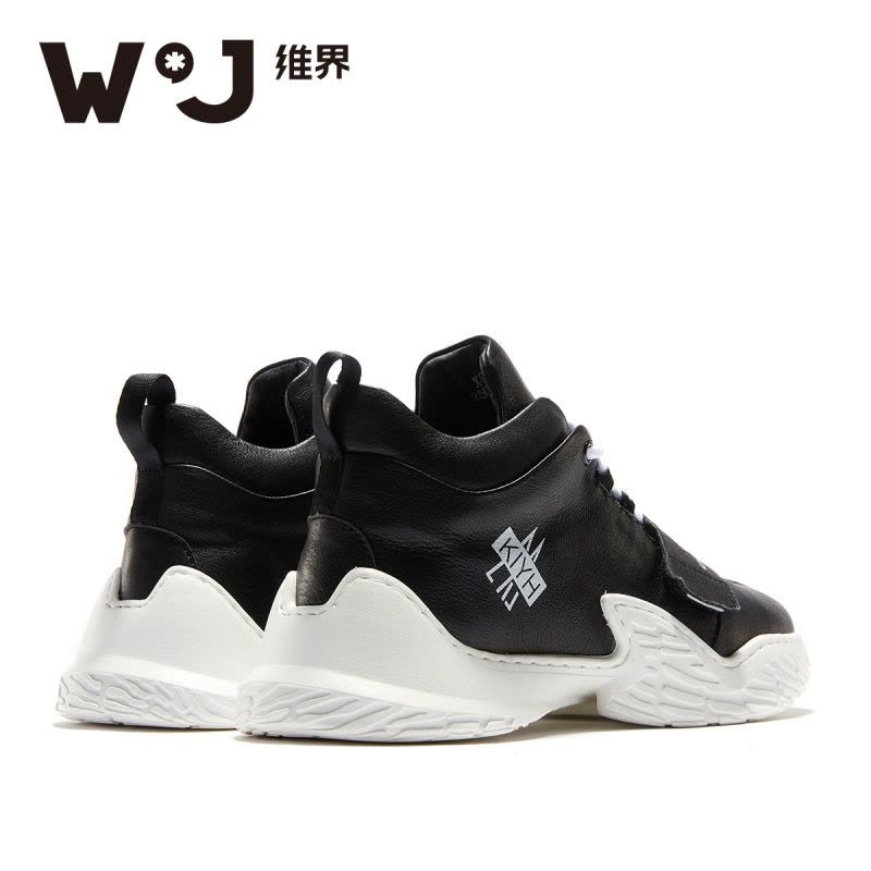 维界高帮鞋男新款冬季潮流时尚厚底休闲鞋个性青年松糕鞋厚底板鞋图片