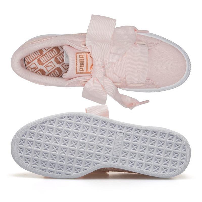 puma彪马女鞋 basket heart canvas 运动休闲鞋蝴蝶结板鞋 366495