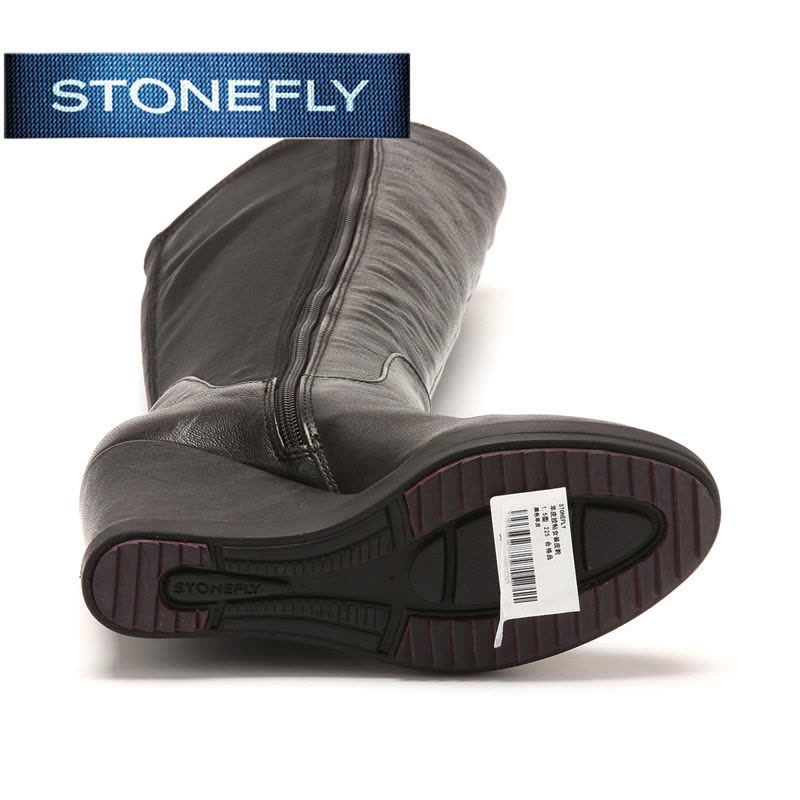 斯通富来STONEFLY羊皮圆头高跟拉链纯色深口女鞋SD44113550图片