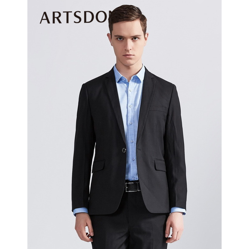 Artsdon/阿仕顿男装套装西服春款结婚新郎伴郎面试正装休闲小西服