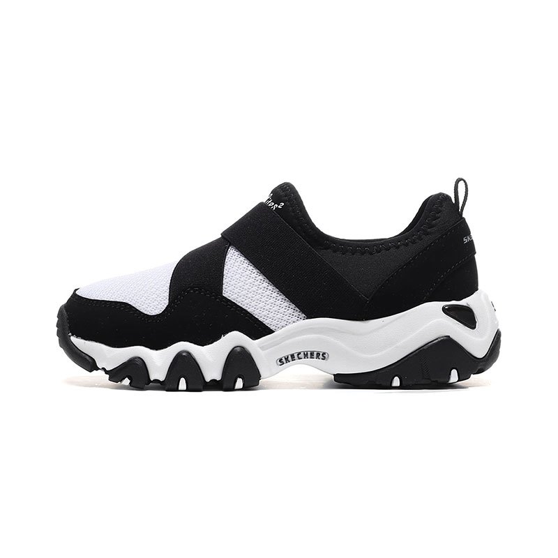 Skechers斯凯奇童鞋休闲鞋D‘lites一脚蹬运动鞋664084L 664084L/BKW黑色+白色