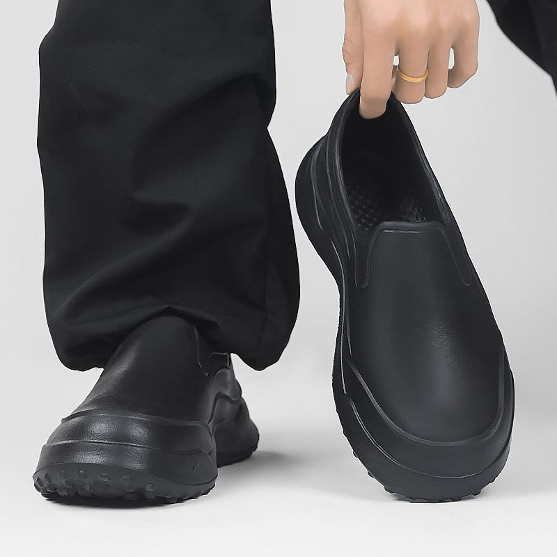 男士新款舒适潮流时尚日常轻便休闲圆头纯色透气包头男款拖鞋图片