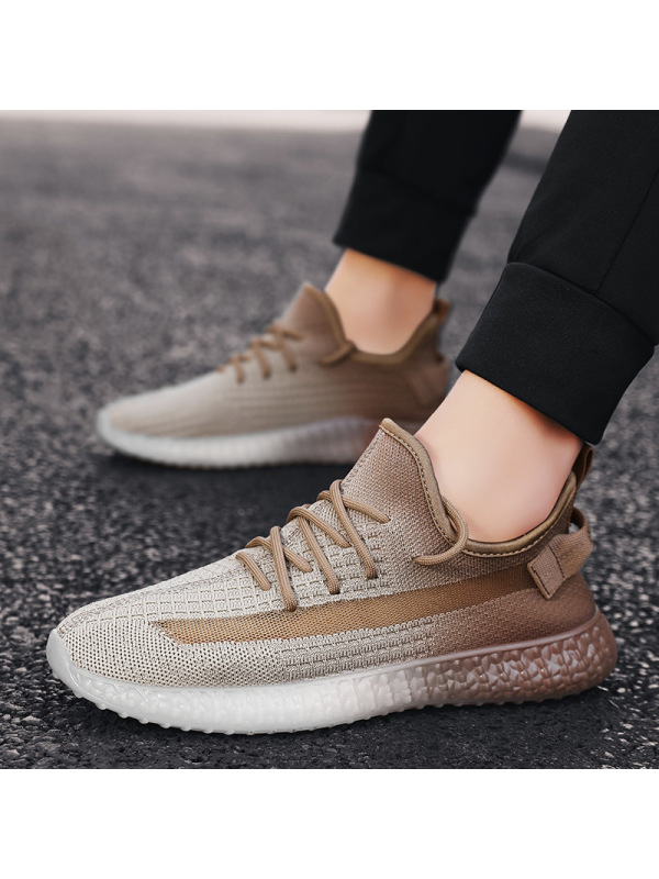 Ceba男鞋夏季新款网红时尚潮流渐变色飞织椰子鞋休闲透气运动男鞋2021