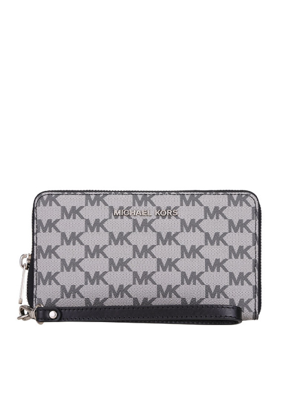 Michael Kors/迈克·科尔斯 女士MK印花中长款腕带拉链钱包 32H6TTVE3V
