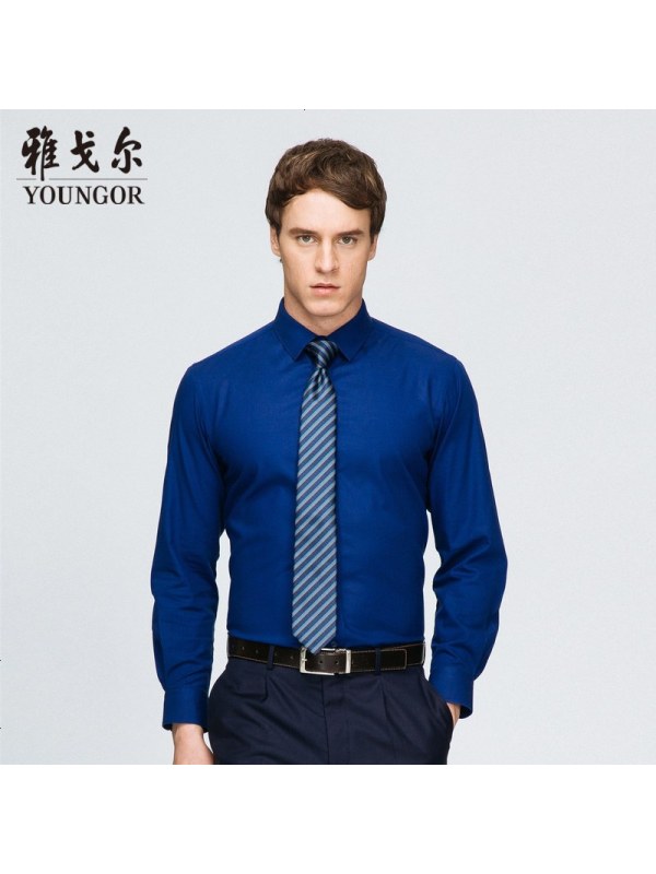Youngor/雅戈尔秋季新品男士商务正装白色DP免烫长袖衬衫630BQY