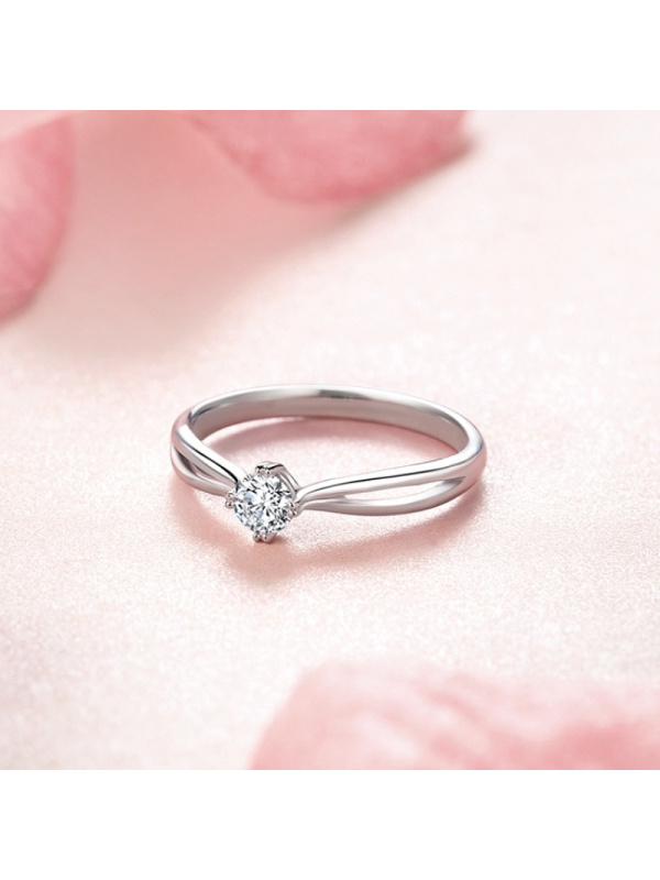 周大福ringism系列18k金钻石戒指钻戒女u163031