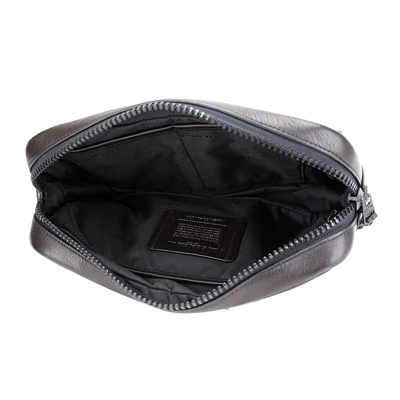 自营 新品 COACH 蔻驰 品 男士专柜款中号单肩腰包胸包黑色皮革 374 MW/BK